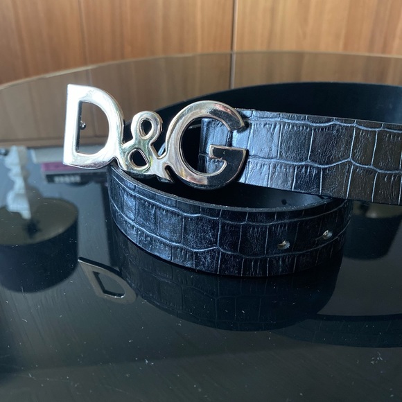 D&G Y2K Crocodile Stamped leather belt from early 2000’s - Picture 5 of 6